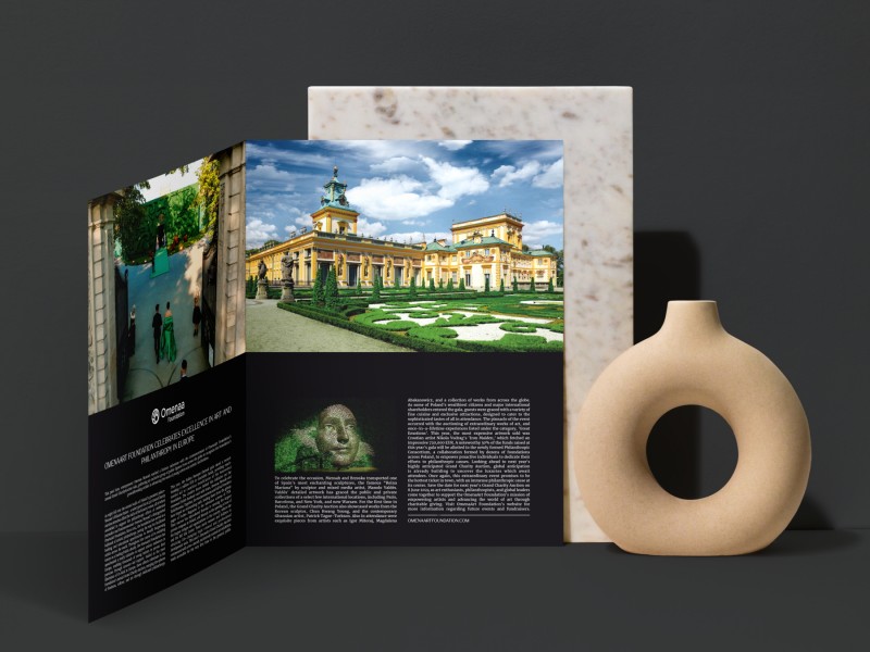 Projekt broszury - Wystawa w Pałacu w Wilanowie