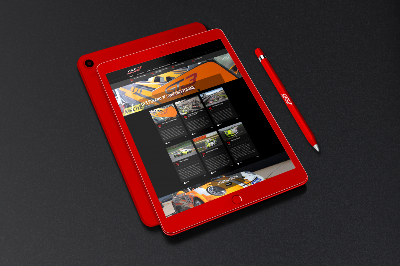 Projekt Logo - wizualizacja strony GT3 Poland