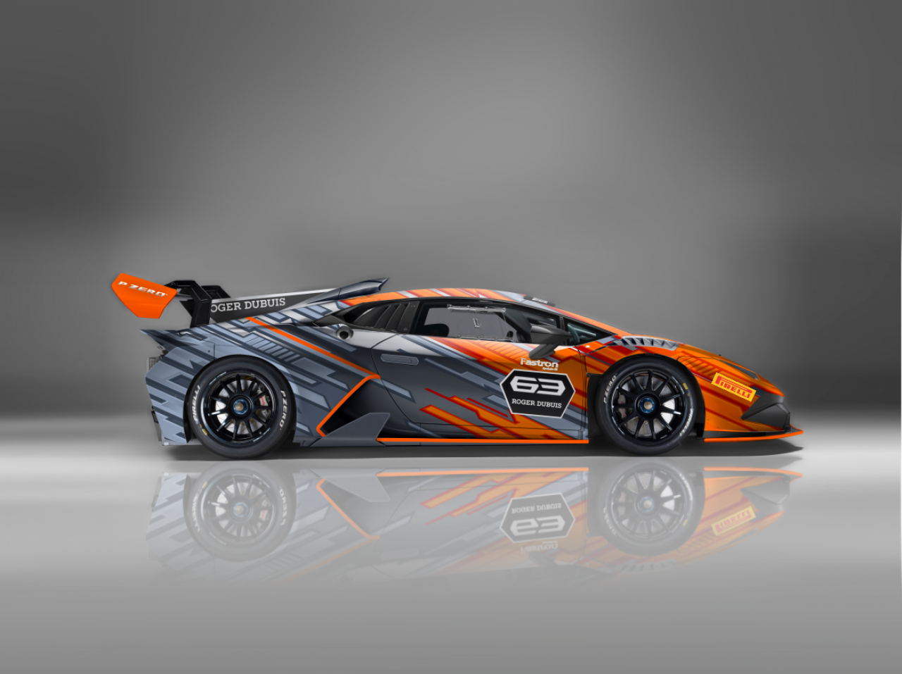 Projekt graficzny na Lamborghini - lewy bok