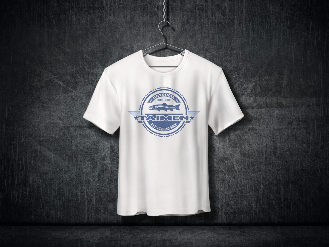 Projekt na koszulkę -Taimen fly fishing shop