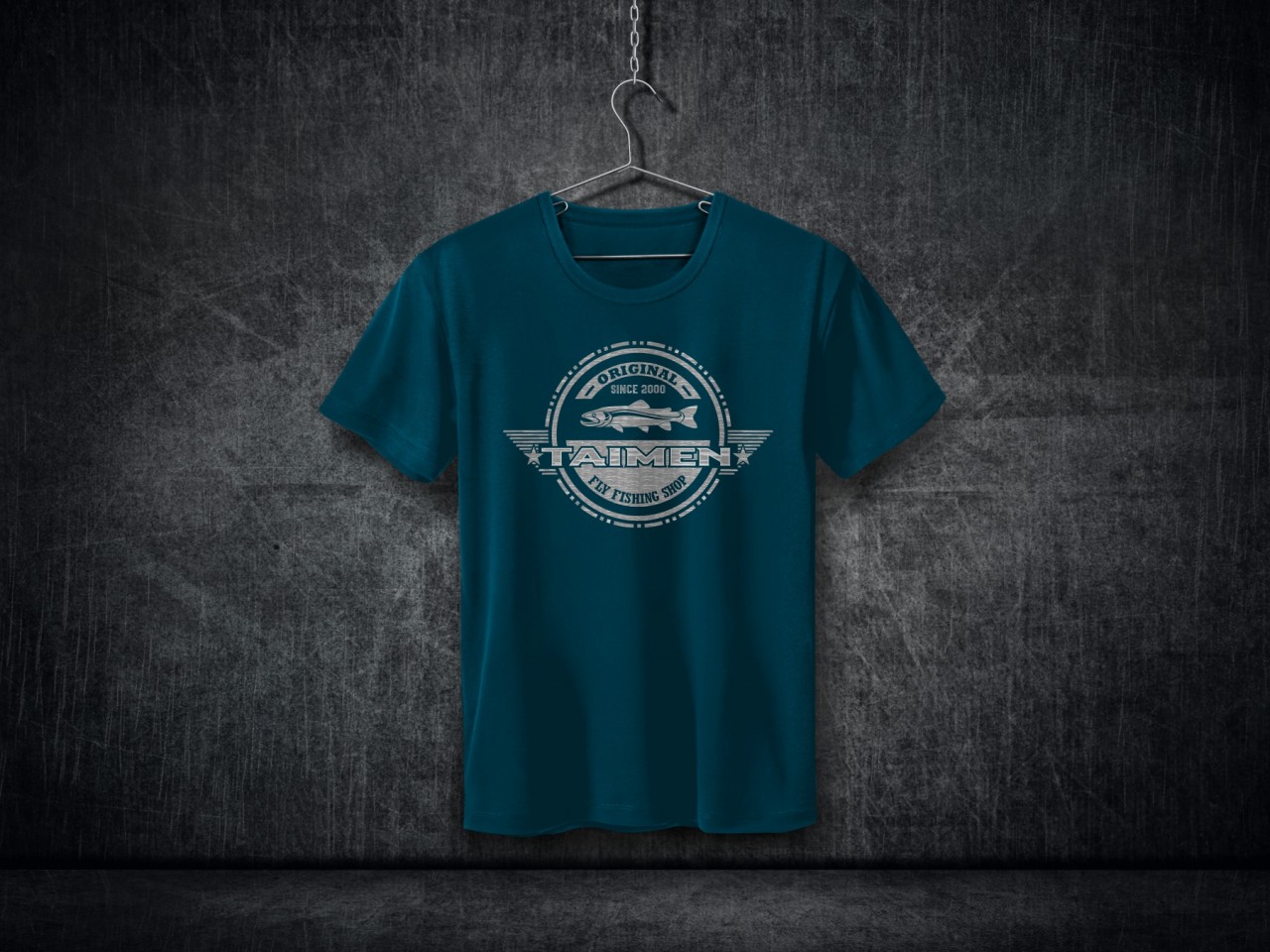 Projekt na koszulkę -Taimen fly fishing shop
