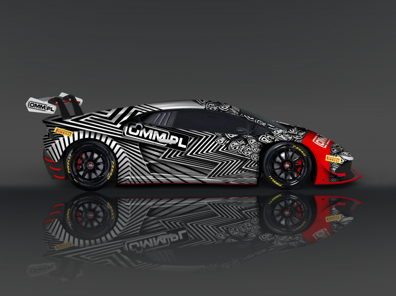 Projekt oklejenia Lamborghini dla OMM - lewy bok