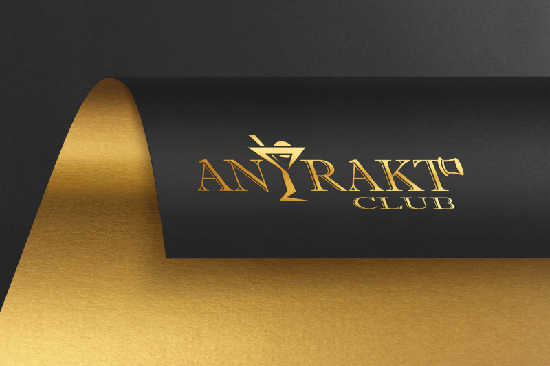 Logo Antrakt Club - kolor złoty