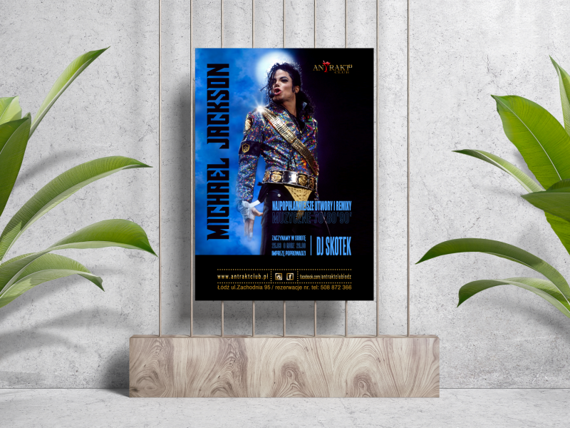 Projekt plakatu weekend z Michael Jackson