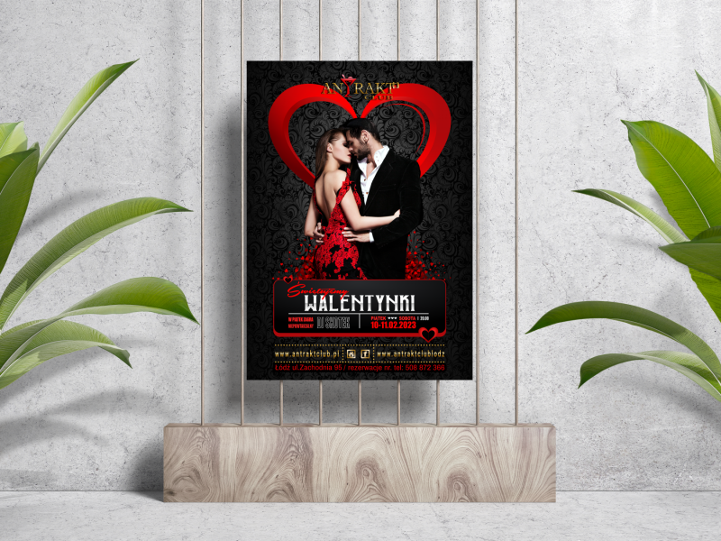 Plakat Antrakt Club-Walentynki
